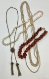 Estate Lot - Includes: Vintage Faceted Amber Choker, Edwardian Necklace, Pe