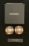 Pair Vintage Chanel Earrings - W/ Box