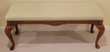 Queen Anne Style Bench - 42"x15"x18" - LOCAL PICKUP OR BUYER RESPONSIBLE FO