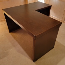 Nice Heavy Solid Custom L-shaped Desk - 52"x48" - LOCAL PICKUP OR BUYER RES