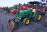2000 John Deere 4600 diesel tractor w/ 4x4, John Deere 460 loader w/ 73