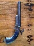 FRENCH OR BRITISH DOUBLE BARREL, 60 CAL PINFIRE PISTOL