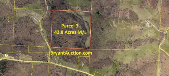 Parcel 3: 42.8 Acres M/L (See parcel map)