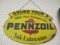 Pennzoil Sign, Tin with Z in arch