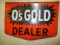 O's Gold Tin Seed Dealer sign