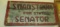 Swanstrom for Senator Sign Wood 1870's Ties to Mountain Iron & Grand Rapids MN