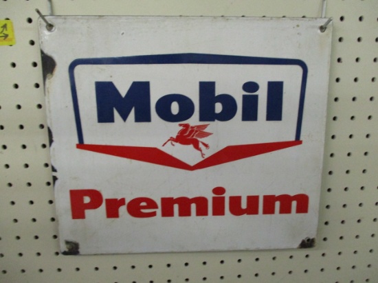 Mobil Premium Sign Gas Pump Plate