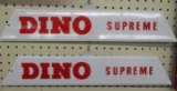 Dino Supreme gas pump plate signs