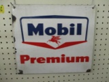 Mobil Premium Sign Gas Pump Plate