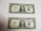 Silver Certificate $1.00 Unusual (2 bills)