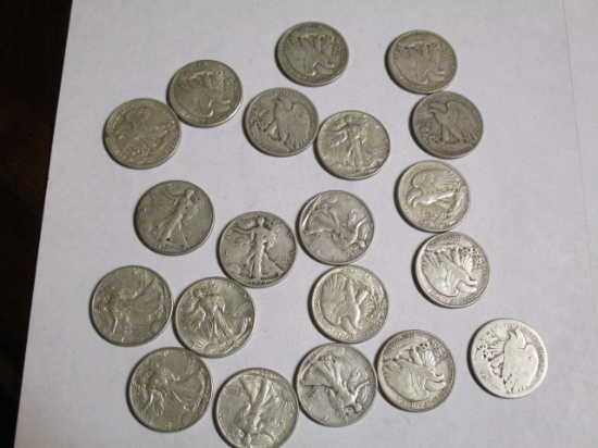 Walking Liberty Half Dollars (20 Coins)