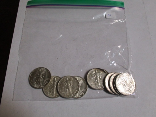 Walking Liberty Halves (10 coins)