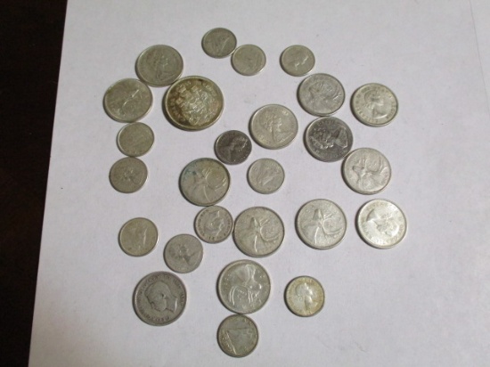 Canadian Silver Coinage (26 Coins)