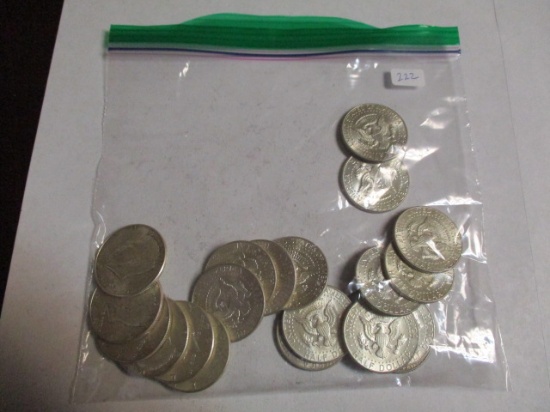 Kennedy Half Dollars 1964 Silver (20 coins)