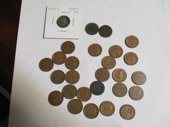 Canadian Cents/Indian Cents, Barber 10 Cent