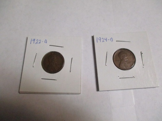 Lincoln Cents 1922 D & 1924 D