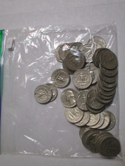 Silver Washington 25 cent 50's & 60's (50 coins)