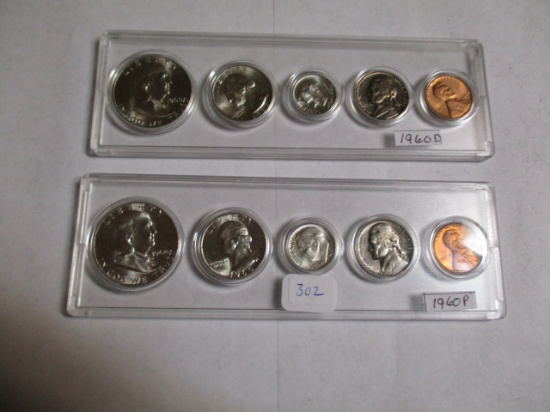 Silver Uncirculated Coin Set 1960 P & D (10 Coins)