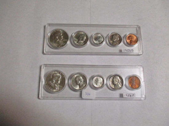 Silver Uncirculated Coin Set 1958 P & D (10 Coins)