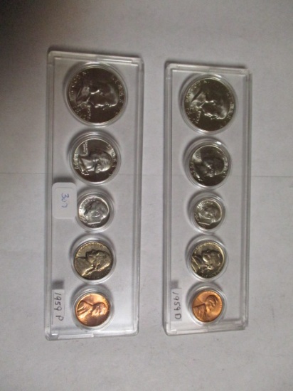 Silver Uncirculated Coin Set 1959 P & D (10 Coins)