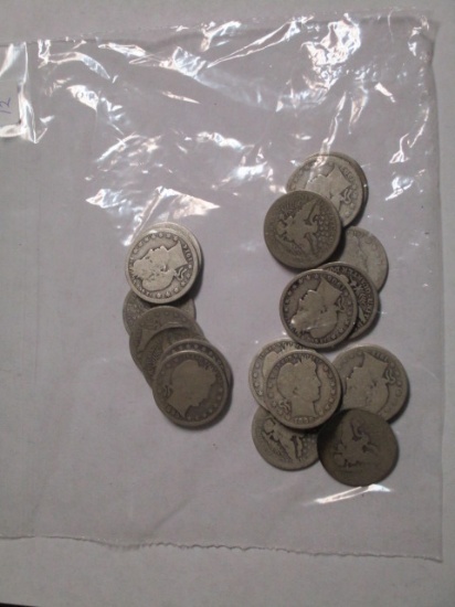 Barber Quarters Circulated (20 Coins)