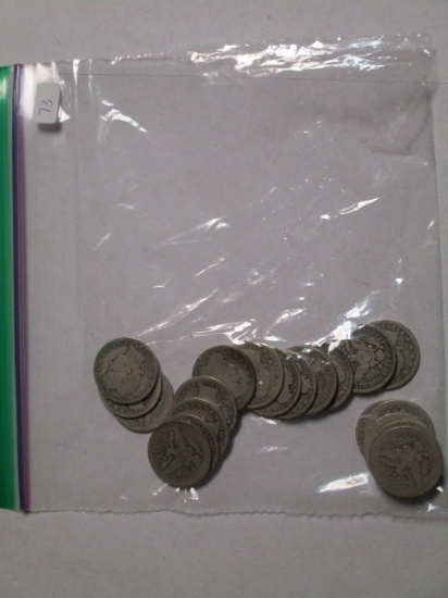 Barber Quarters Circulated (20 Coins)