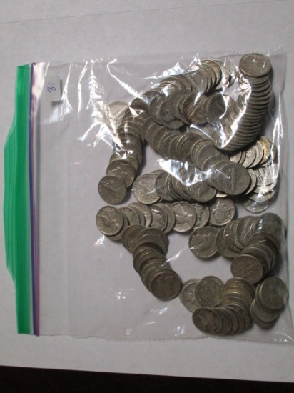 Mercury Dimes unsearched (166 coins)