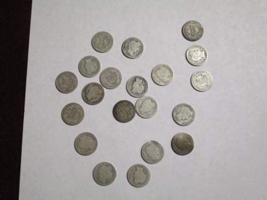 Barber Dimes Circulated (20 Coins)