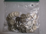 Silver Washington 25 cent most 30's & 40's (50 coins)