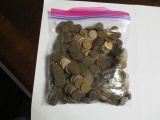 Wheat Cents 1930's, 40's & 50's 5lb Bag Approximately 750 coins