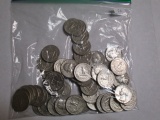 Silver Washington 25 cent 50's & 60's (50 coins)