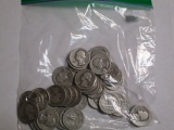 Silver Washington 25 cent most 30's & 40's (50 coins)