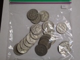 Silver Franklin Halves various dates (20 coins)