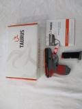 Taurus Spectrum .380 Black Stainless Slide Black Gun Red Grips NIB ser. 1F141221