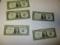 Currency Silver Certificate $1 Star Notes 1935E, 1957A (2), 1957C (2)