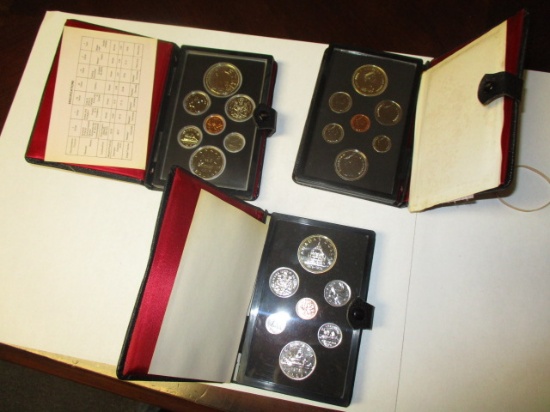 Royal Canadian Proof Sets each contain Silver Dollar Proof 1973,74,75 (73 is special set)