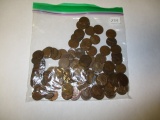 Lincoln Cents Wheat Back most 1940's & 50's some 1930's, 2 Canadian cents