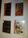 Nice US Coin Sets (4 Sets) American Favorite Coins Cent Through Half (2 Silver), Indian Head Pennies