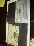 Railroad Stock/Shares Certificates 1887,1888, 1885, 1891 (2), 1883 (3)