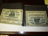 Railroad Stock Shares/Certificates 1883, 1891, 1892, 1896 (4), 1919