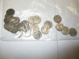 Silver 10 cent pieces Roosevelt & Mercury various dates