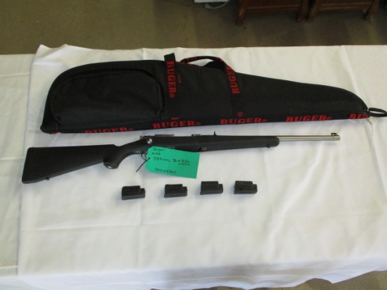 Ruger M77 .357 Mag Bolt Action 5 Mags, Case, Rings ser. 740-25369