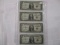 Hawaii $1.00 notes crisp UNC. Sequentially numbered  856-859