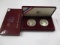 Olympic Silver Dollars 2 coin set Proof 1983 Discuss thrower, 1984 Gateway to the Coliseum L.A.