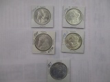 Morgan Silver Dollars all BU 1883O, 1887, 1888D, 1889, 1891S