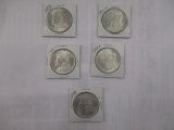 Morgan Silver Dollars all BU 1881O, 1885, 1889, 1889, 1896, 1900-O