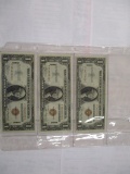 Hawaii $1.00 notes crisp, some slight folds