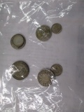 World Coins Silver, Australia, Sweden, England and Canada (Silver content varies from 50-80%)