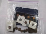 Lincoln cents misc. group Wheat cents 1940's & 1950's various dates, Modern cents 1982 varieties & 1