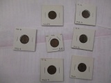 Wheat cents semi Key coins 1909 VDB, 1909, 1911D, 1915D, 1921S, 1923S, 1924S